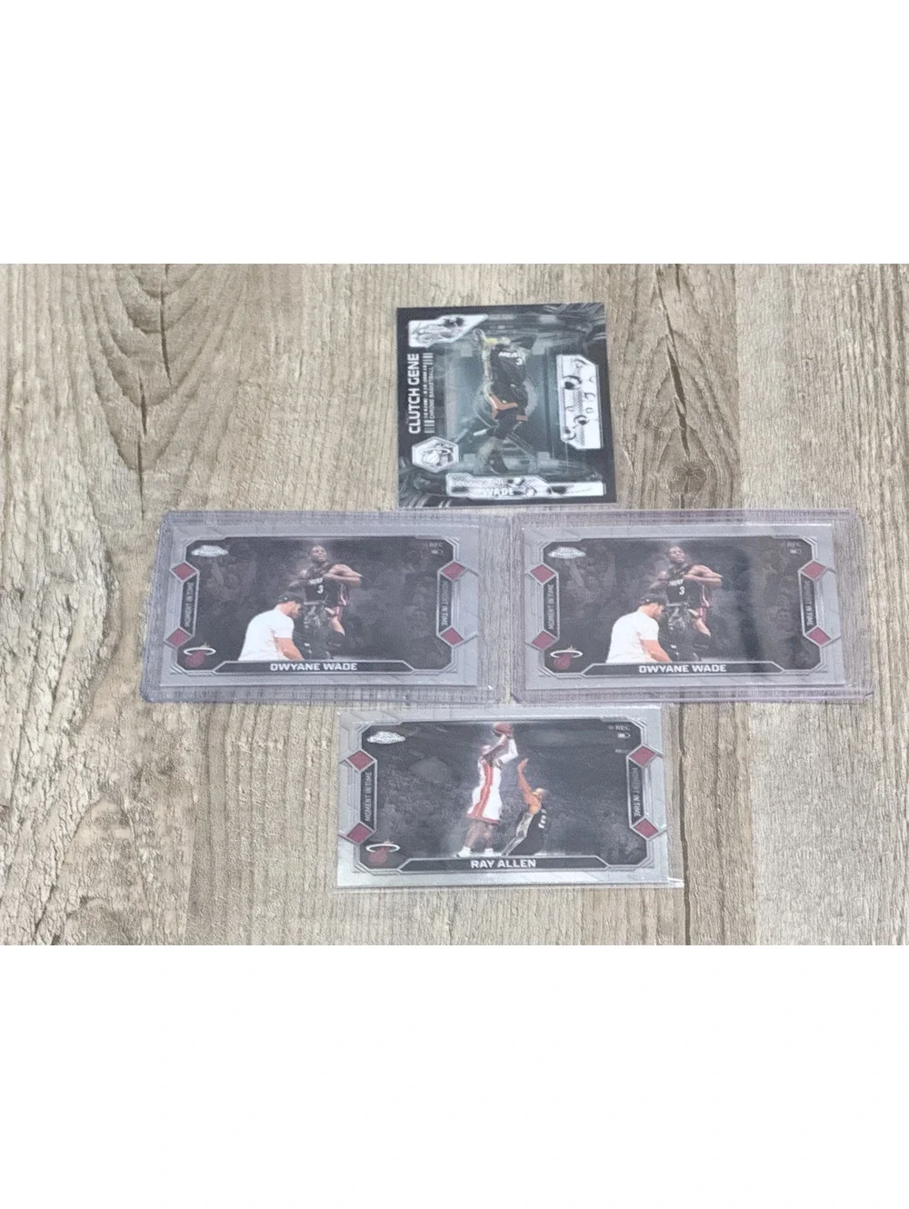 2025-26 Topps Chrome Update Dwyane Wade & Ray Allen Heat Lot (4x Cards)